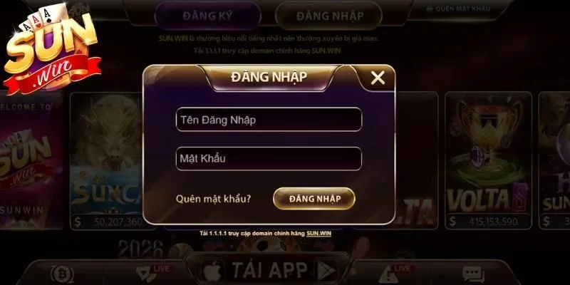 Đăng Nhập Sunwin - Các Bước Thực Hiện Chuẩn Xác Nhất 2 Sunwin Đăng nhập Sunwin thông qua tiến trình nhập liệu đúng