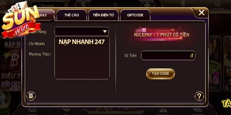 Nạp Tiền Sunwin - Hướng Dẫn Chi Tiết Cho Mọi Hội Viên 2 Sunwin Thứ tự thực hiện nạp tiền Sunwin thông qua ngân hàng