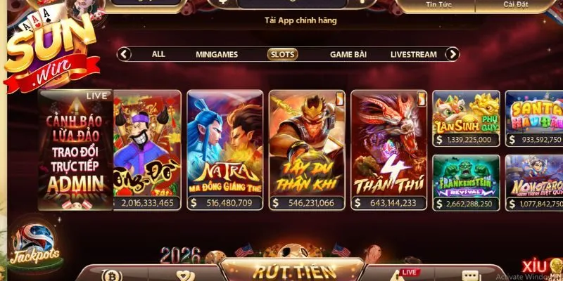 Nổ hũ Sunwin có nhiều game HOT