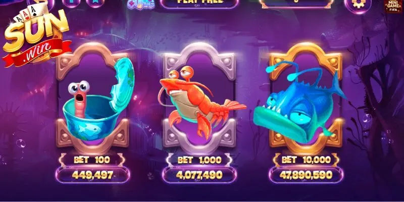 Nhiều cấp độ bàn chơi tại nổ hũ Thuỷ cung